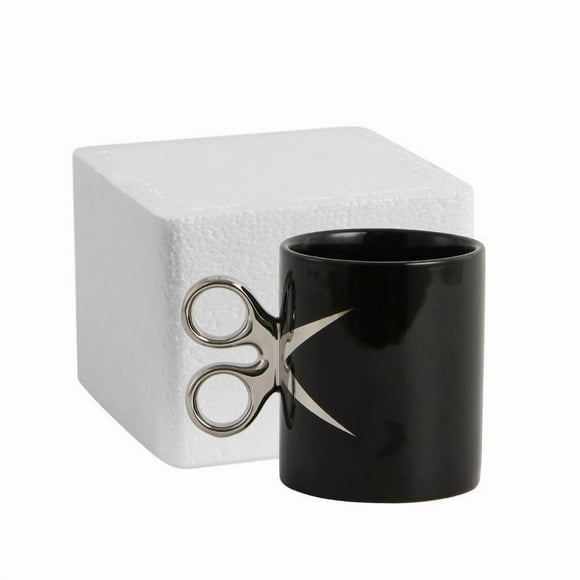 Ceramic Mug with Electroplated Handle for Coffee Tea Hot Beverages Home Office Use 1 Count