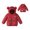 #A02-Red, variant on Abcomgle Toddler Puffer Jacket Lightweight Lightweight Puffer Padded Baby Jacket Cute Bear Ears Hooded Boys Winter Coat Winter Warm Infant Outerwear