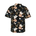 thumbnail image 3 of Daiia Lilies Flowers Hawaiian Shirt for Men Gentle Cotton Regular Short Sleeve Casual-XX-Large, 3 of 9
