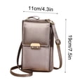 thumbnail image 3 of ESULOMP Women Simply Fashion Bags, Mini Leather Mobile Phone Crossbody Bags Mobile Phone Bag Shoulder Handbag Wallet with Credit Card Slots, 3 of 4