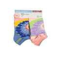 thumbnail image 2 of Wonder Nation Girls Rainbow Tie-Dye No-Show Socks, 10-Pack, Sizes S-L, 2 of 15