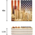 thumbnail image 3 of FMSHPON Independence Day American Flag Los Angeles City Picture Print Set of 6 Coaster for Drinks, Absorbent Ceramic Stone Coasters Cup Mat with Cork Base for Home Kitchen Room Coffee Table Bar Decor, 3 of 4
