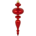 thumbnail image 4 of Northlight Commercial Size 2-Finish Christmas Finial Shatterproof Ornaments - Red -12" - 4ct, 4 of 6