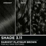 Garnier Olia Oil Powered Permanent Hair Color, 3.11 Darkest Platinum Brown