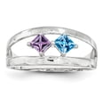 thumbnail image 2 of Sterling Silver Rhodium-plated Family Jewelry Mounting XMR63/2SSM-8 (mm x 4mm), 2 of 3
