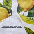 thumbnail image 6 of Zesty Yellow Lemon Vines 52 x 52 inch Square Inch Round Vinyl Flannel Backed Party Tablecloth, 6 of 8