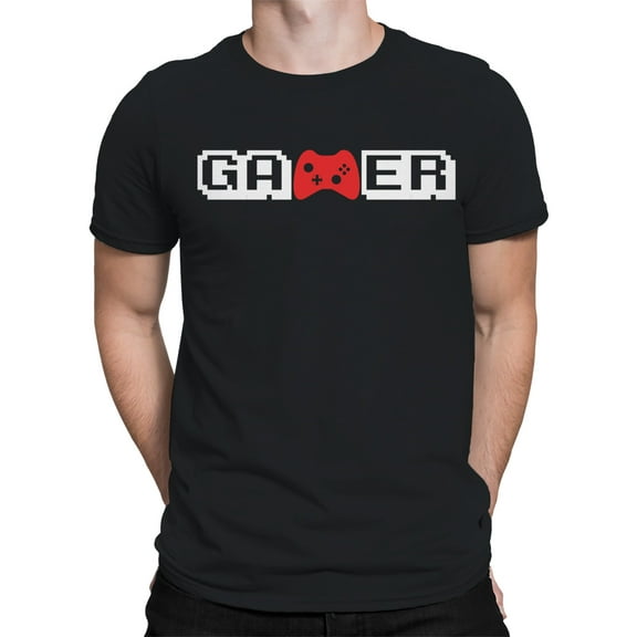 Gamer Quote And Controller T-Shirt Men -SPIdeals Designs, Male Large