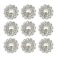 thumbnail image 1 of 100 piezas de adornos de cristal de diamantes de imitación de perlas, broche de decoración, artesanía DIY para diadema con lazo de flores, accesorio de vestido de 14mm (plata), 1 of 5