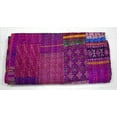 thumbnail image 4 of Marusthali Indian Silk Patchwork Kantha Quilts Handmade Twin Quilt Indian Silk Sari Kantha Quilted Quilt Cover Old Bohemian Vintage Patola Quilt, 4 of 6