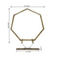 thumbnail image 3 of Efavormart 7FT Wooden Wedding Arch, Heptagonal Wedding Arbor, Photo Booth Backdrop Stand for Weddings, Parties, Indoor, Outdoor, Backdrops, Garden Decorations, 3 of 11