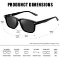 thumbnail image 5 of KANASTAL Square Sunglasses Polarized UV Protection Trendy Designer Sun Glasses Men Women(Glossy Black), 5 of 7