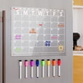 thumbnail image 1 of Calendario magnético de borrado en seco, 15 x 11 cm, con 8 marcadores, 1 of 7