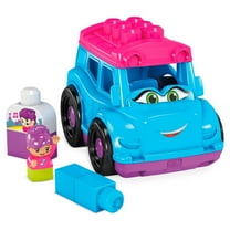 Mega Bloks First Builders Tina Tour Bus With Big Building Blocks, Building Toys For Toddlers (6 Pieces)