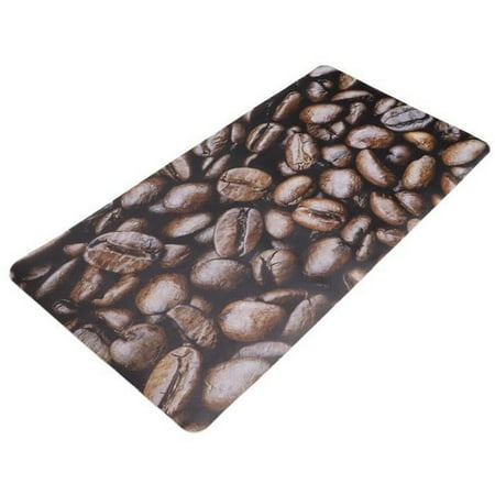 Desk Mat Pu Leather Mouse Pad Easy To Clean Coffee Bean Pattern Thickened Protection Resistance