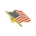 thumbnail image 3 of PinMart's Waving American Flag Patriotic Enamel Lapel Pins - 25 Pack of Gold Plated USA Flag Lapel Pins, 3 of 5