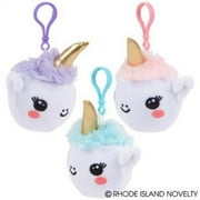 3" SQUISH UNICORN PLUSH CLIPS