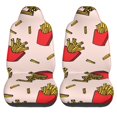 thumbnail image 1 of LAKIMCT French Fries Car Seat Covers Vehicle Front Seat Covers Universal Fit Seat Protector, 1 of 1