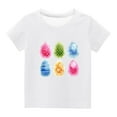 thumbnail image 1 of Cadeaux de Pâques pour Garçons, Cadeaux de Pâques pour Enfants, Tout-Petits Garçons Filles Imprimé Œufs de Pâques Mignons Col Rond Manches Courtes, Cadeaux pour Filles Tout-Petits, Shorts pour Filles, 1 of 4