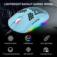 thumbnail image 5 of 60% Mechanical Gaming Keyboard Blue Switch Mini 68 Keys Wired Type C Chroma RGB 18 Backlit Effects,Lightweight Gaming Mosue 6400DPI Honeycomb Optical,Gaming Mouse Pad for Gamers and Typists(Blue), 5 of 7