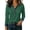 226#Dark Green, variant on Women Shirt Leopard Color Block Denim Collar Button Long Sleeve Henley Top Ladies Tee