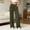 Army Green, variant on Vrorvz Straight Leg Pant for Women Elastic Waisted Pants Summer Workout Yoga Athletic Trousers with Pocket