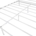 thumbnail image 7 of Twin Over Full Size Bunk Bed , Heavy Duty Metal Bunk Bed with Enhanced Upper-Level Guardrail and Slatted Support, Noise Free, White, 7 of 7