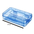thumbnail image 3 of Pencil Box, Large Capacity Clear Pencil Case, 1 Pack Hard Pencil Case, Clear Crayon Box with Snap-tight Lid Stackable Design, Plastic Storage Box for Office Supplies, 3 of 7