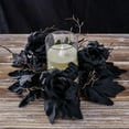 thumbnail image 4 of Halloween Decor Qwtwty News Halloween Candle Decoration Wreath Table Arrangement Candlestick Decoration Faux Flower Candlestick Wreath, 4 of 6