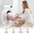 thumbnail image 7 of Fleece Blanket King Size, Pack of 2 – Soft 310 GSM Plush Microfiber Blanket, Warm Lightweight Blanket for The Bed, Bulk Value Pack 108x90 Inches, Pink, 7 of 7