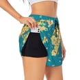 thumbnail image 1 of Balery World Map With Landmarks Pantalones cortos deportivos para mujer con forro y dos bolsillos, elásticos, para entrenamiento, gimnasio, yoga-Large, 1 of 7