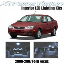 Xtremevision Interior LED for Ford Focus 2000-2007 4 Pieces Cool White Interior LED Kit Installation Tool