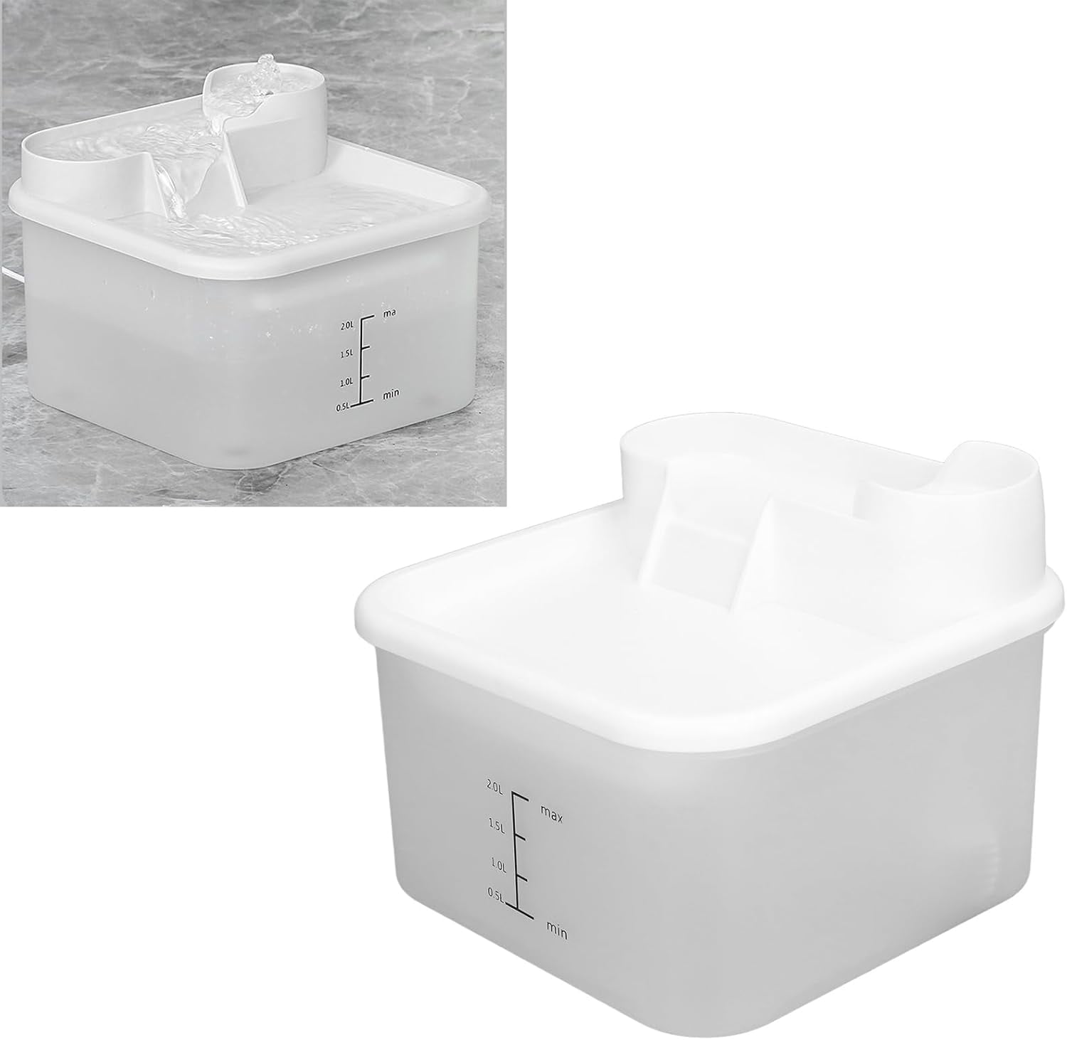 Pet Water Fountain, Easy Cleaning Visible, Quiet and Healthy Water Automatic Cat Water Dispenser Dog Safe for Indoors
