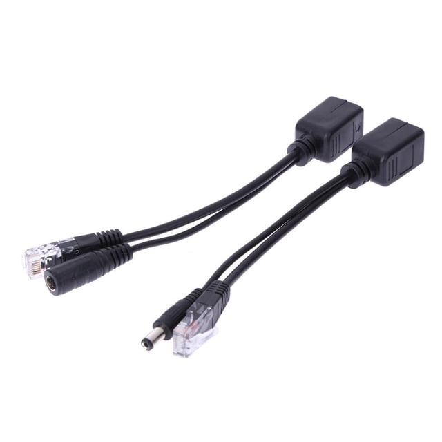 Power Over Ethernet PoE Adapter Injector + Splitter Kit PoE Cable Black Sywqhk Para estrenar