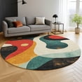 thumbnail image 6 of Addison Rugs Mayfield Premium Machine Washable Transitional Swirls Red Round Rug, 8' x 8', 6 of 6