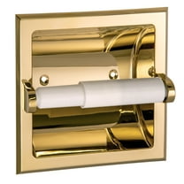 Design House Millbridge Metal Recessed Toilet Paper Holder in Polished Brass