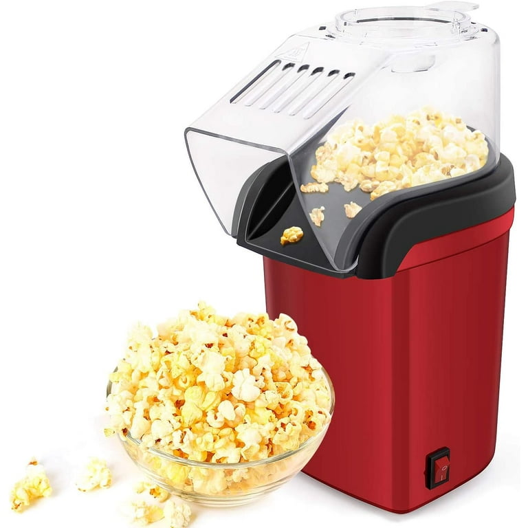 Small Popcorn Machine Popcorn Maker - Mini Electric Popcorn Popper Maker  Air Popper Small Hot Air Popcorn Popper with Measuring Cup and Removable Lid