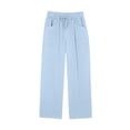 thumbnail image 4 of YIFUNIN Women's Casual Solid Color Loose Pants with Pockets, Fashion Comfort Trousers for Daily Outfits, Relaxed Fit Streetwear Style,Sky Blue L, 4 of 6