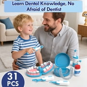 Doctor Kit for Kids, Doctor Playset, Pretend Doctor Kit Dentist Medical Kit with Electronic Stethoscope, Toys for 3-5, 2-4, 3 4 5 6 Year Old