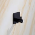 thumbnail image 3 of Robe montada en la pared gancho de roble de traceless Hogar baño Holder Holder Hat Bagbag Chaqueta de ropa Accesorios de rack negro 4 piezas kenally HA010228-01B, 3 of 6