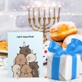 thumbnail image 4 of Tarjeta de felicitación navideña divertida de ALY LOU Punny de Hanukkah (1 tarjeta), 4 of 6