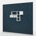 thumbnail image 6 of Ada Home Decor Furniture Halsted White Wall Coat Rack with Shelf, 6 of 7