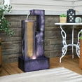 thumbnail image 5 of Sunnydaze Cascading Tower Metal Outdoor Water Fountain with Light, 5 of 13
