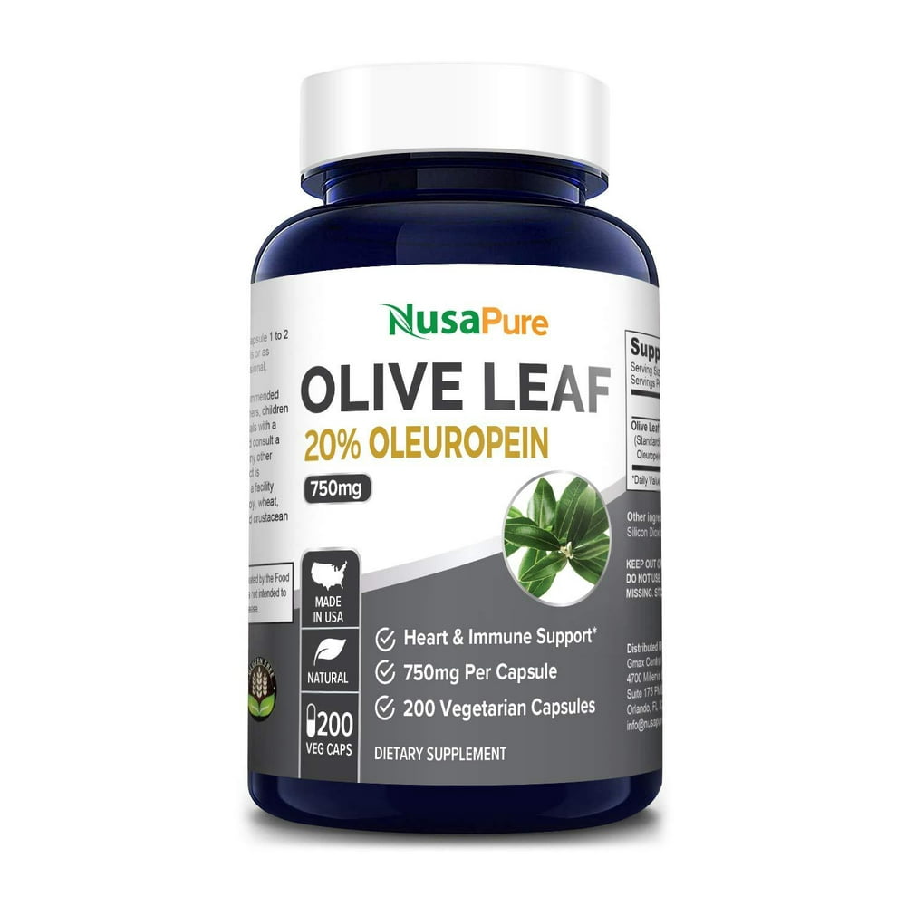 Olive Leaf Extract 20 200 Caps (NonGMO & Gluten Free) 750 mg