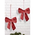 thumbnail image 2 of Serene Spaces Living 15" Christmas Velvet Bow Decoration, 2 of 6