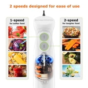 Bonsenkitchen Immersion Hand Blender, White