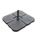 thumbnail image 2 of 4-Piece Cantilever Offset Patio Umbrella Base Stand, Fills Up to 160lbs Sand or Water Square Patio Umbrella Stand Black, 2 of 5
