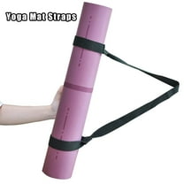 59'' Adjustable Yoga Mat Strap, Black Yoga Mat Carrier Sling with Easy-Cinch Design, Portable & Durable Strap for Carrying Most Size Yoga Mats, Multi-Purpose Yoga Accessory