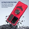 thumbnail image 4 of Hybrid Magnetic Shockproof Cover with Kickstand Cell Phone Case for TCL K32 5G, Red, 4 of 6