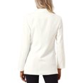 thumbnail image 3 of INSPIRE CHIC Work Office Business Casual Blazers for Women's Lapel Collar Dressy Casual Suit Jacket White XS, 3 of 5