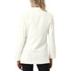 thumbnail image 3 of BLAZERS CASUAL DE NEGOCIO CHIC PARA MUJERES CON SOLAPA, CHAQUETA DE TRAJE CASUAL BLANCA TAMAÑO L, 3 of 6